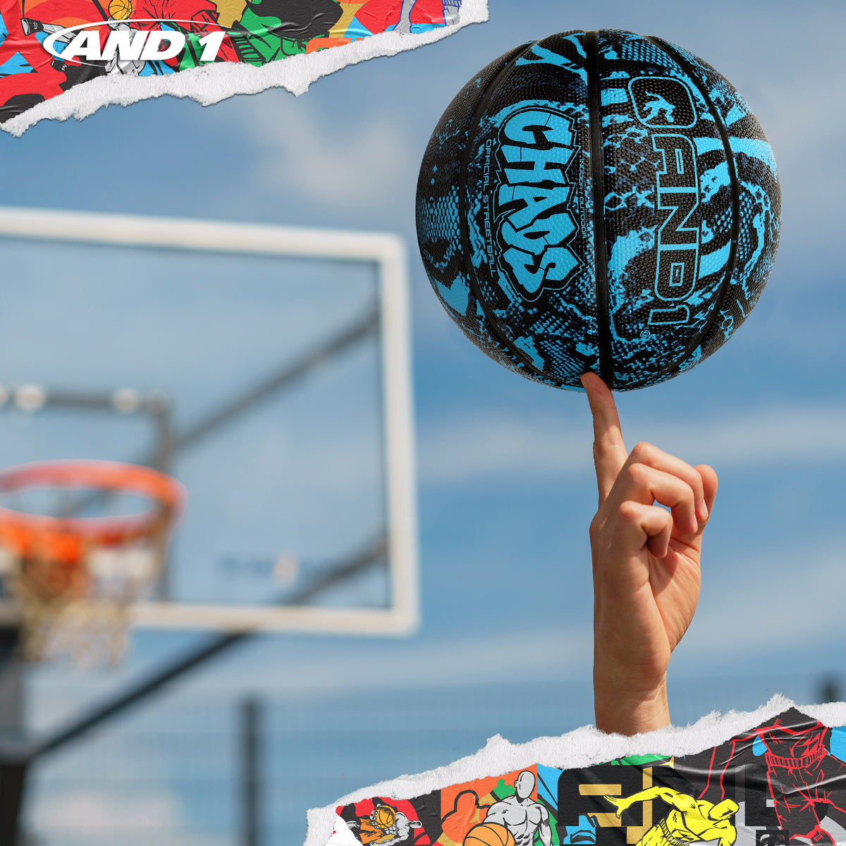 AND1 Chaos Basketball: Official Regulation Size 7 (29.5 inches)
