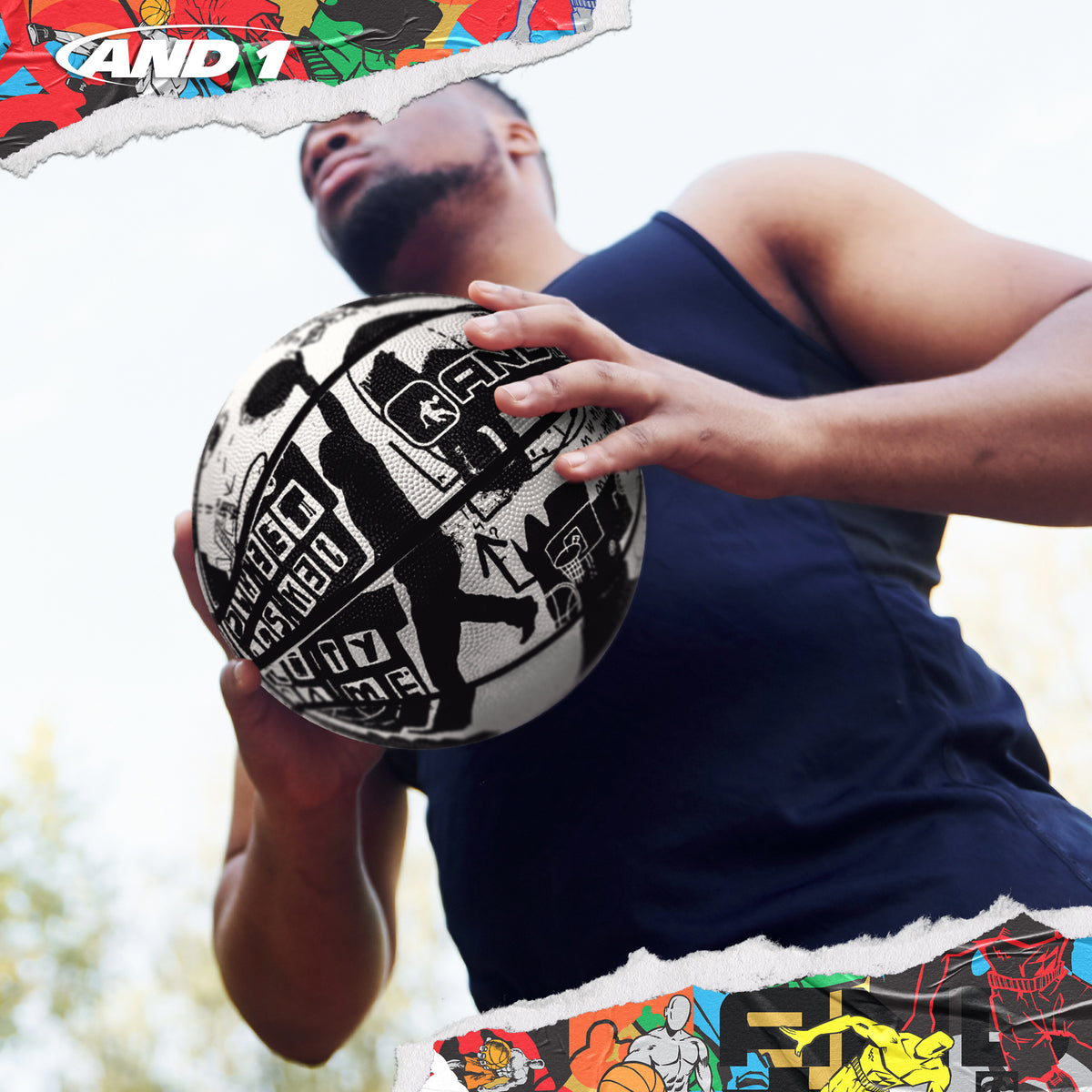 AND1 Street Art Basketball: Official Regulation Size 7 (29.5 inches)