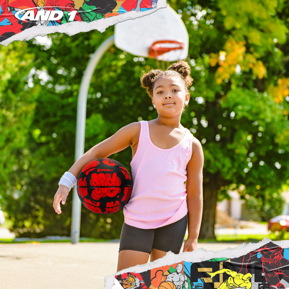 AND1 Toss Up Basketball: Official Regulation Size 5 (27.5 inches)