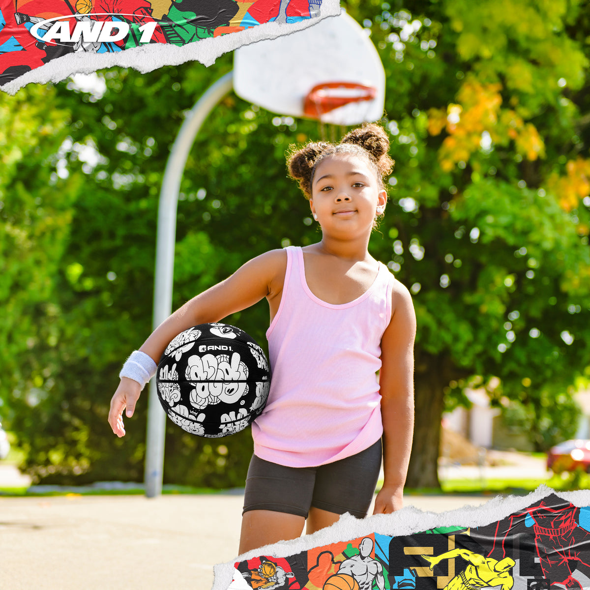 AND1 Toss Up Basketball: Official Regulation Size 5 (27.5 inches)