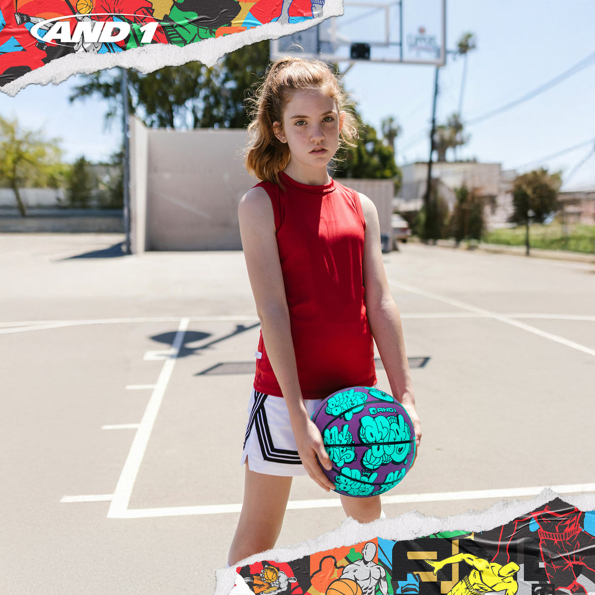 AND1 Toss Up Basketball: Official Regulation Size 6 (28.5 inches)