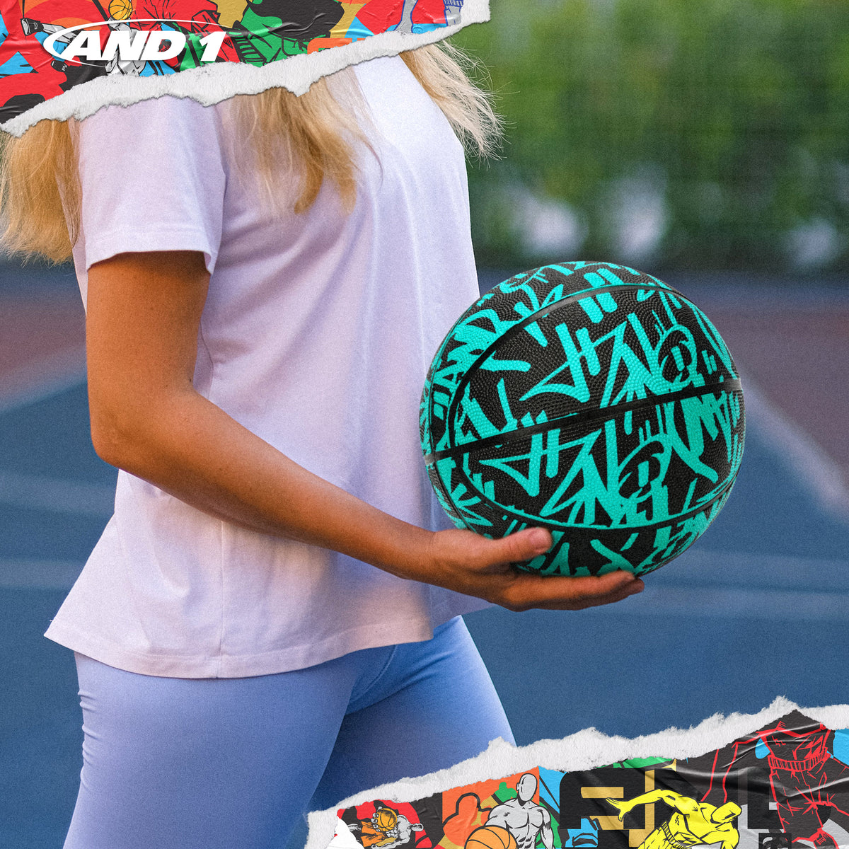 AND1 Street Ink Basketball: Official Regulation Size 6 (28.5 inches)