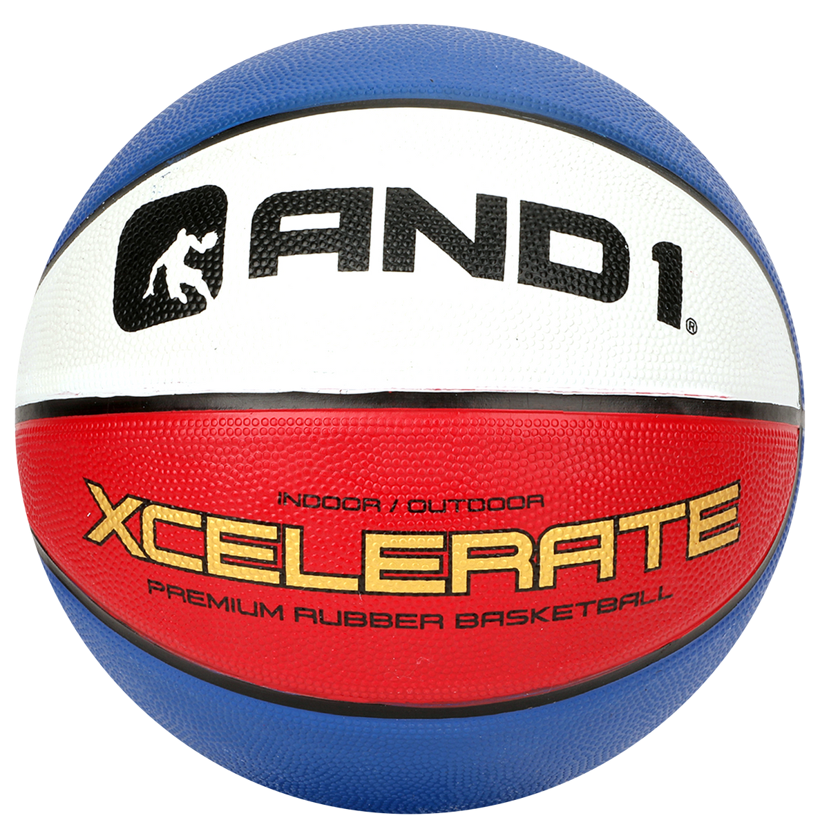 AND1 Xcelerate Rubber Basketball: Official Regulation Size 7 (29.5 inches)