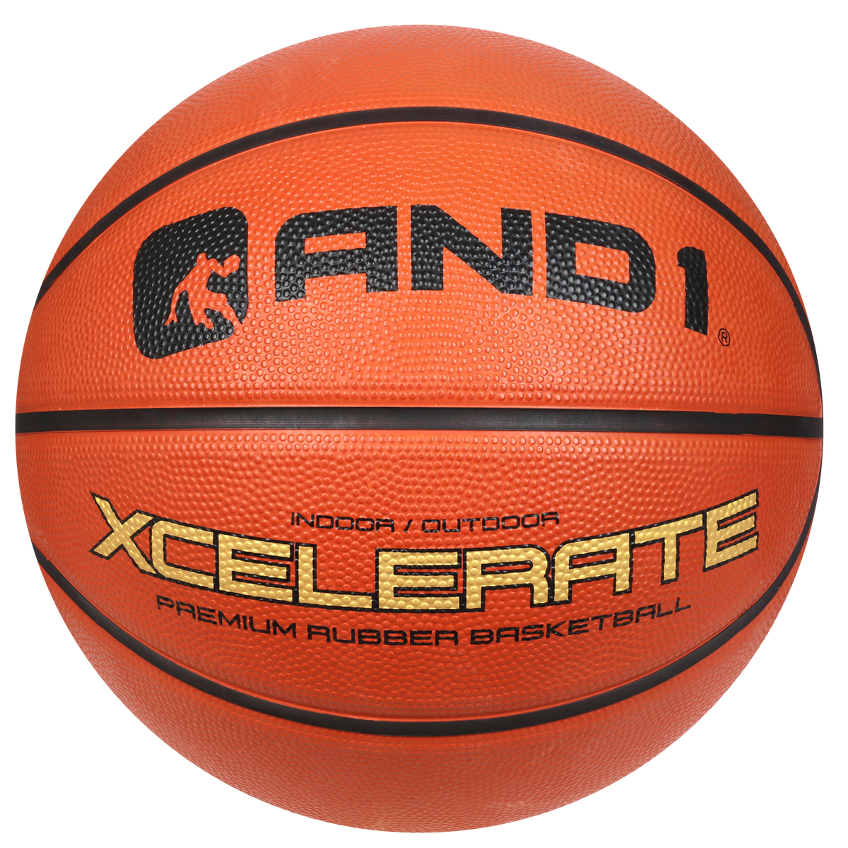 AND1 Xcelerate Rubber Basketball: Official Regulation Size 7 (29.5 inches)
