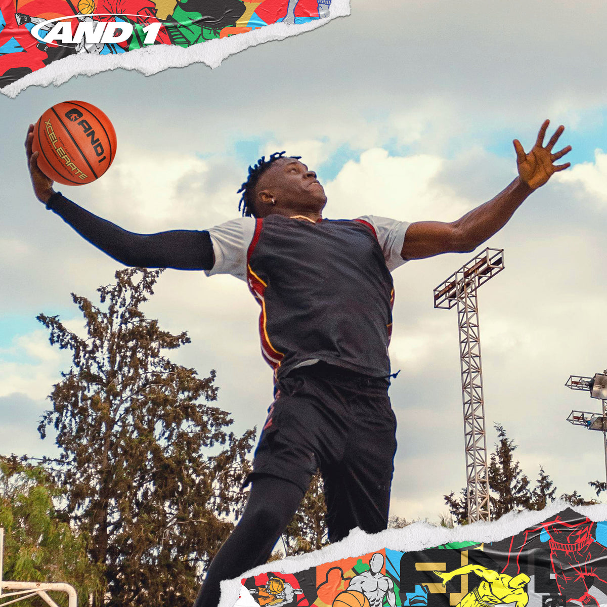 AND1 Xcelerate Rubber Basketball: Official Regulation Size 7 (29.5 inches)