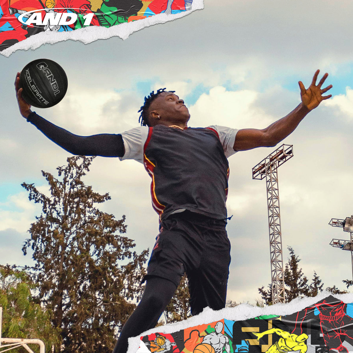 AND1 Xcelerate Rubber Basketball: Official Regulation Size 7 (29.5 inches)