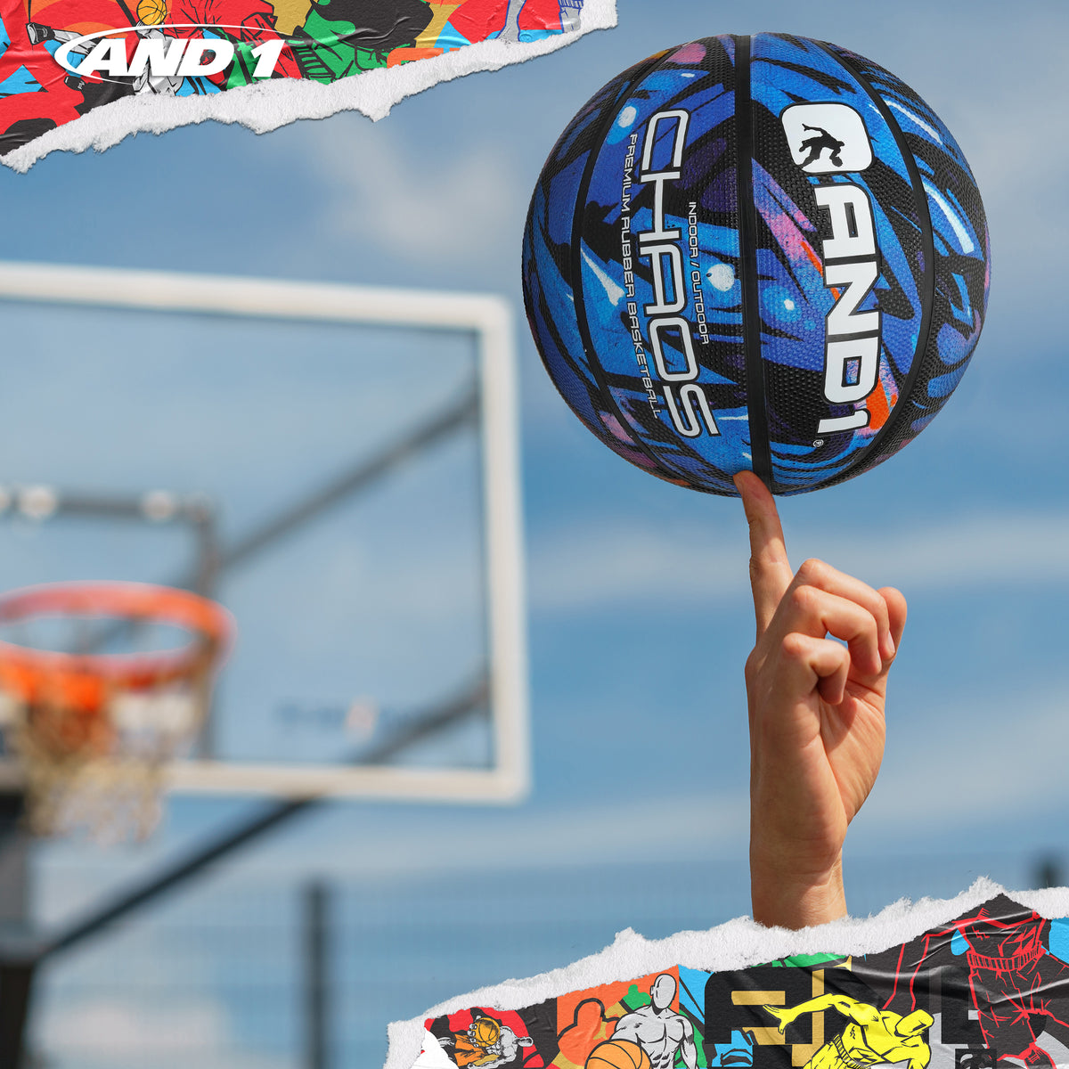 AND1 Chaos Basketball: Official Regulation Size 7 (29.5 inches)