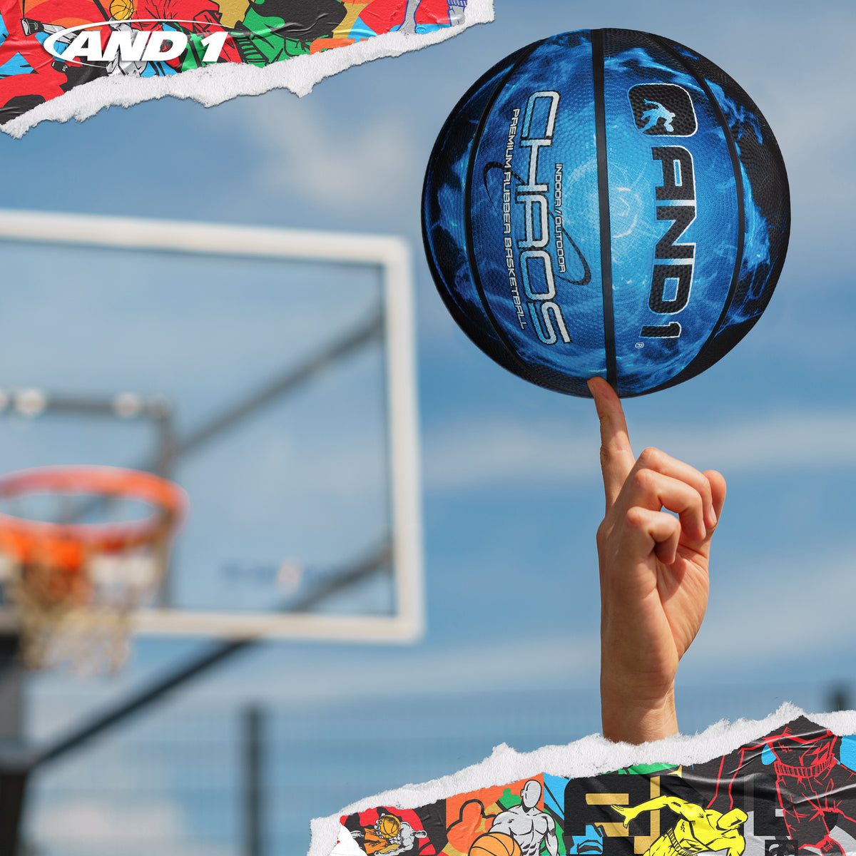 AND1 Chaos Basketball: Official Regulation Size 7 (29.5 inches)