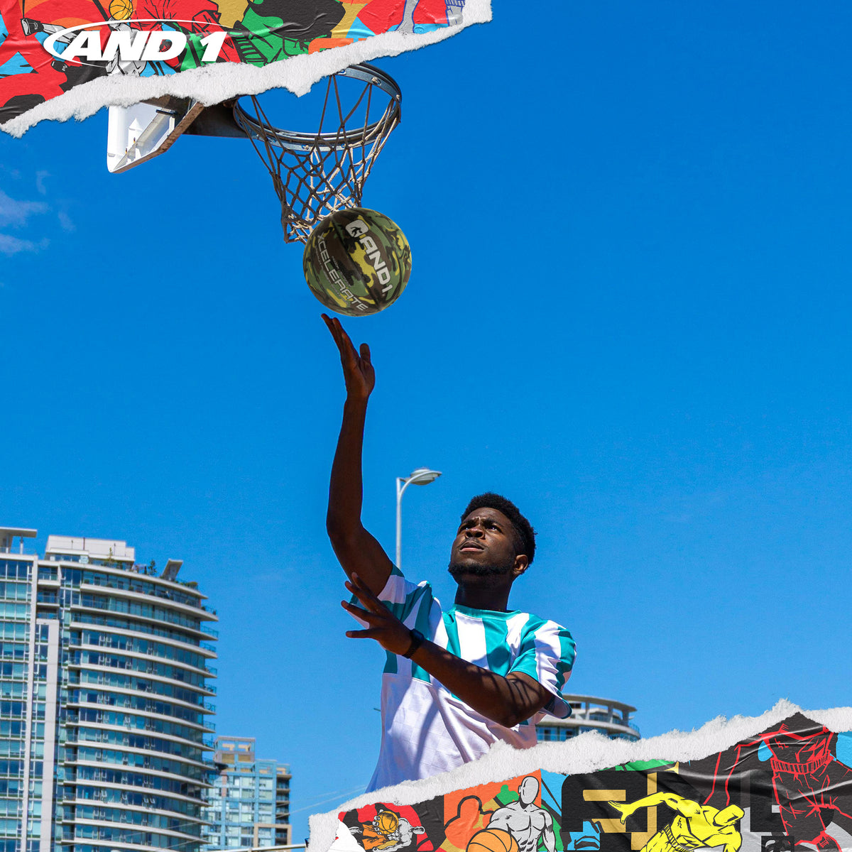 AND1 Xcelerate Rubber Basketball: Official Regulation Size 7 (29.5 inches)