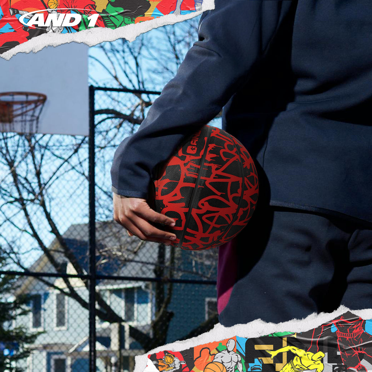 AND1 Graffiti Basketball: Official Regulation Size 7 (29.5 inches)