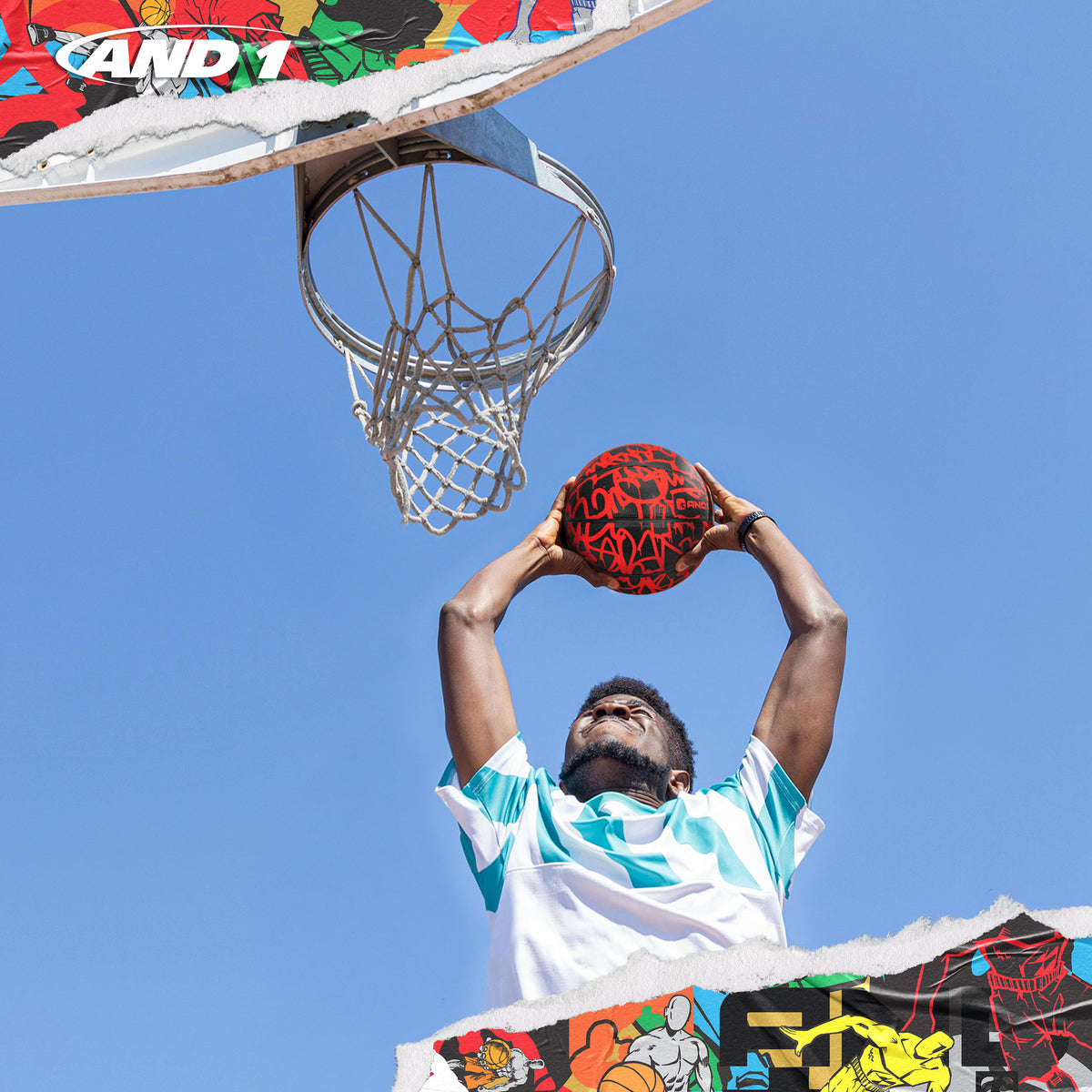 AND1 Graffiti Basketball: Official Regulation Size 7 (29.5 inches)
