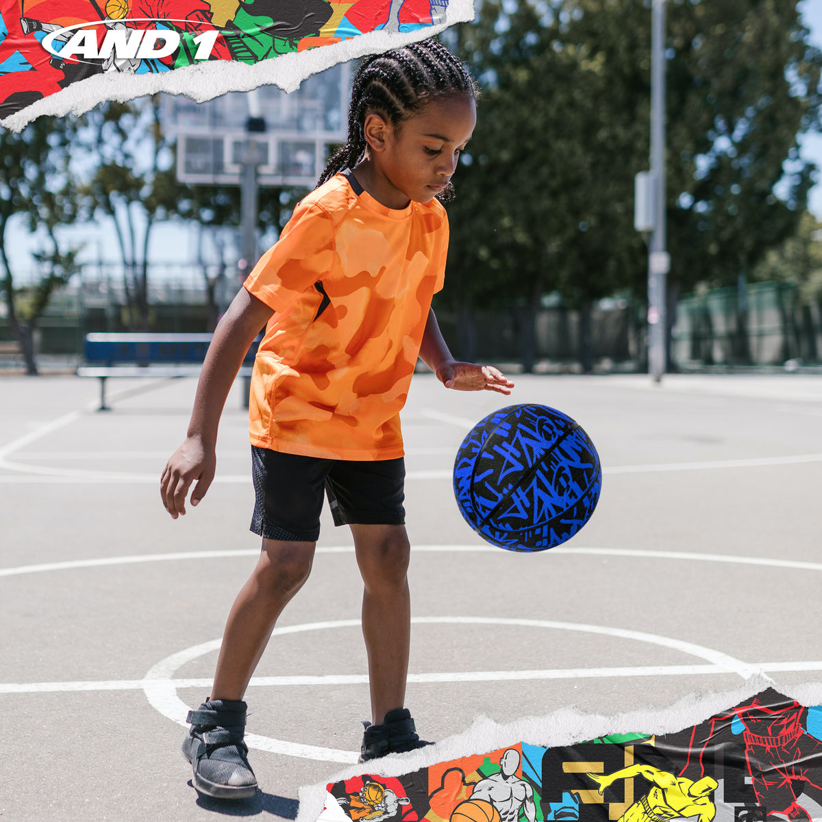 AND1 Street Art Basketball: Official Regulation Size 5 (27.5 inches)