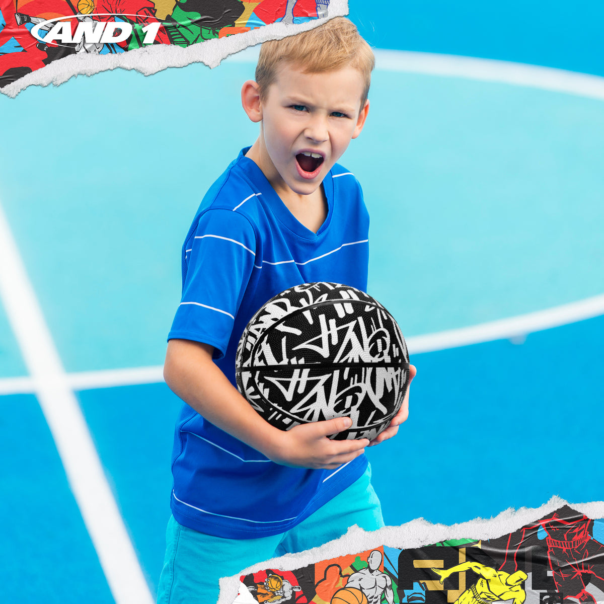 AND1 Street Ink Basketball: Official Regulation Size 5 (27.5 inches)