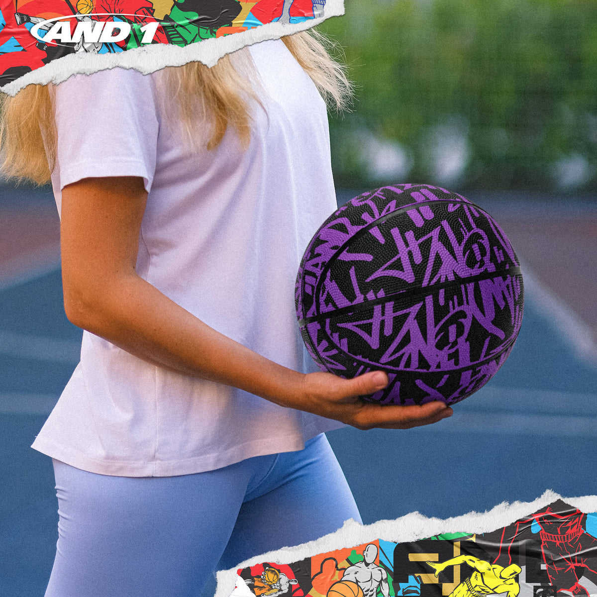 AND1 Street Ink Basketball: Official Regulation Size 6 (28.5 inches)