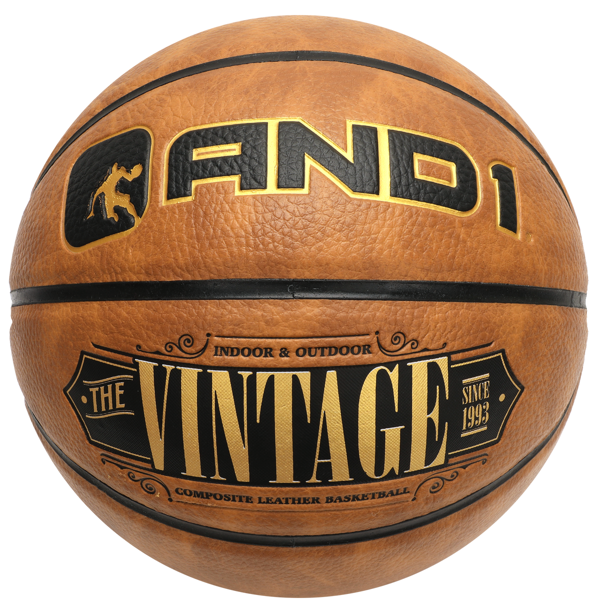 AND1 Vintage Premium Basketball: Official Regulation Size 7 (29.5 inches)